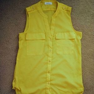 Calvin Klein chiffon sleeveless top